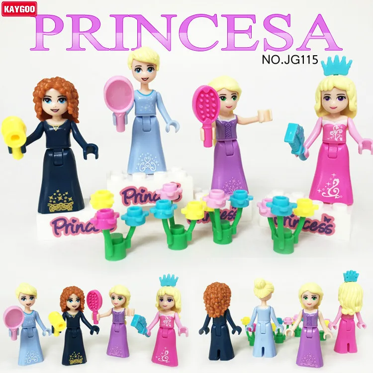 

8pcs/lot Girls Princess Fairy Tale Toy for Girl jg115-116 Building Block Sets Brick Model Toys For Children Xmas Gifts for Kids