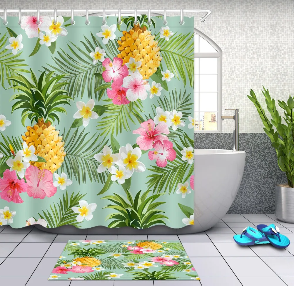 Set of 12 Green Flower Shower Curtain Hooks NEW