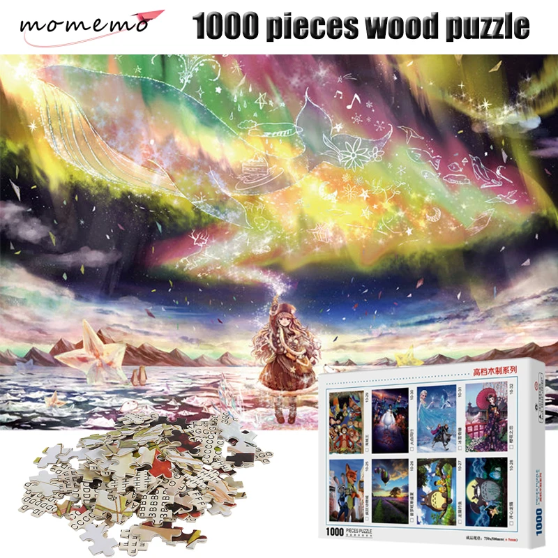 

MOMEMO Polar Fantasy 1000 Pieces Wooden Puzzle for Adult Assembling Toy Landscape Jigsaws Puzzle Children's Educational Gift Toy
