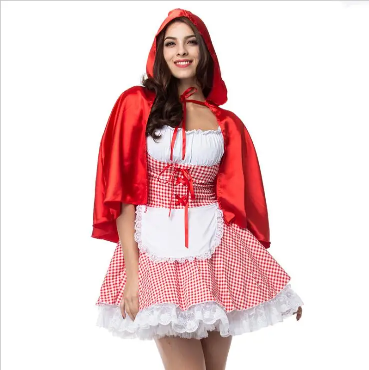 

Hot Sexy Dress Plus Size S M L XL XXL XXXL-6XL Costume Adult Little Red Riding Hood Costume Halloween Cosplay Costumes For Women