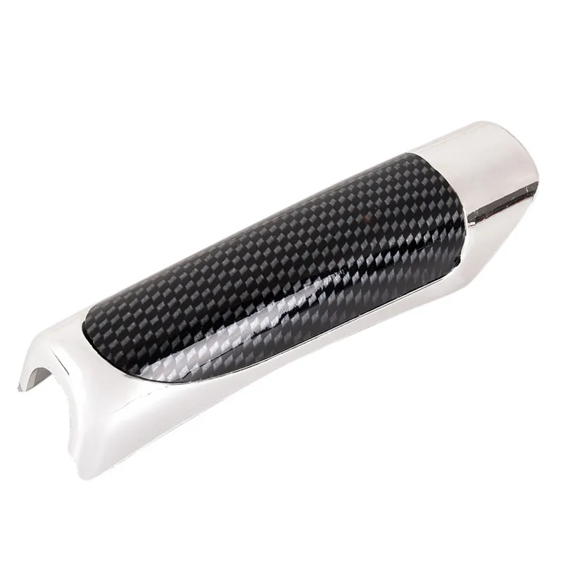 1pc 13cm x 4cm Car Carbon Fiber Sleeve Wooden Style Hand Brake Ebrake Handle Hand Break Protect Cover