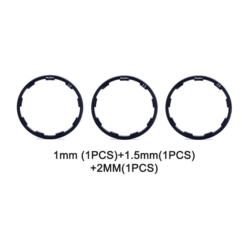 Прокат концентратор Распорки MTB Нижний шайба кронштейна Кассетный Маховик прокладка алюминиевые сплавной дорожный велосипед шайба 1/1. 5/2/1,85 мм 10 S 11 S - Цвет: 3PCS