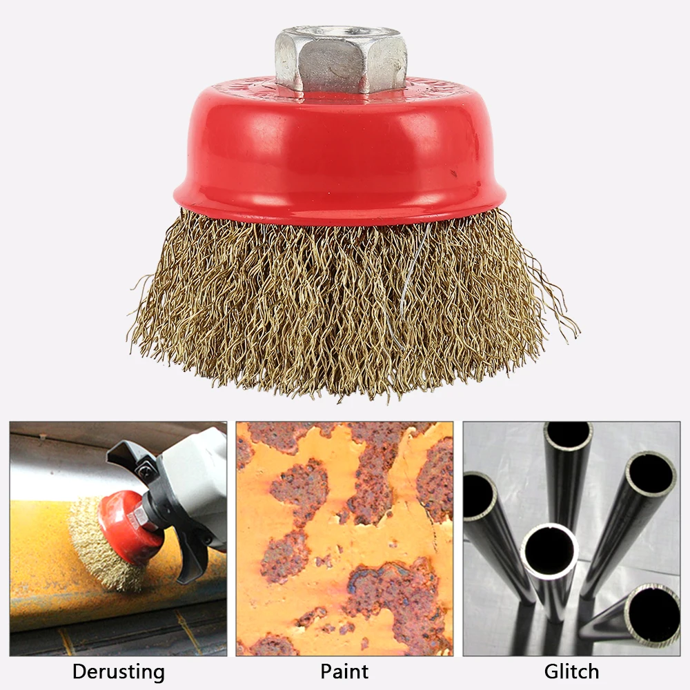 Buy Wire Cup Brush with Hex Shank Crimped Tempered
