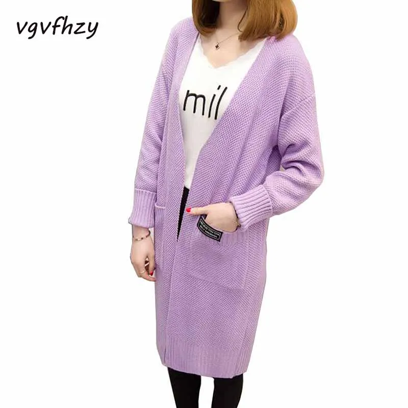 Women Sweater Long Knitted Cardigans Loose Women Oversized Autumn Sweater Long Sleeve Women Tops 2017 new Casual Winter Sweater