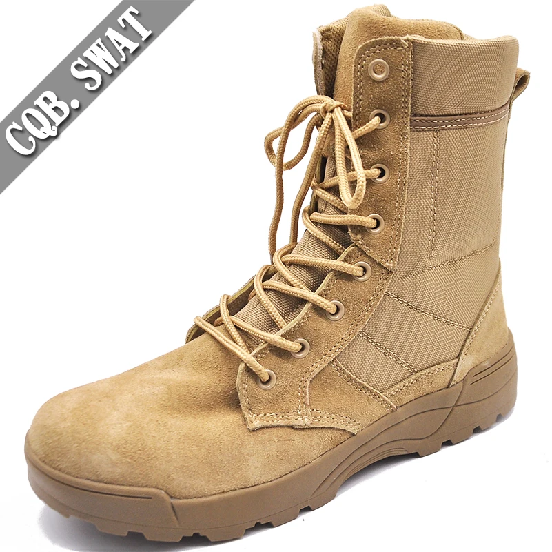CQB.SWAT Hot Sale Rubber Outsole Military Desert Boots with Side Zipper
