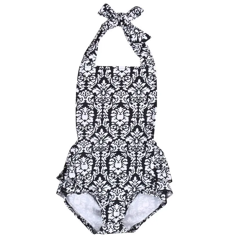 Boho Printed Infant Baby Girls Clothes Floral Bodysuit One Piece Backless Sunsuit Outfitsbaby