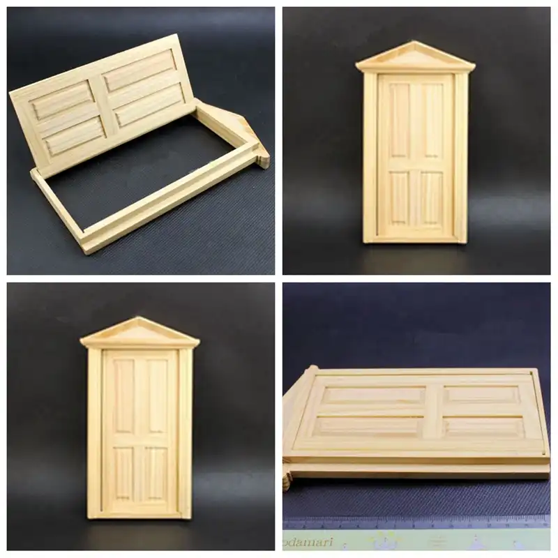 unpainted wooden dolls house
