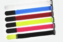 6 шт. 16 ''(40 см) разных цветов Reuseable крепление обертывание ремешок с пластиковой пряжкой end. оплетку кабеля ремень. стяжки для упаковки