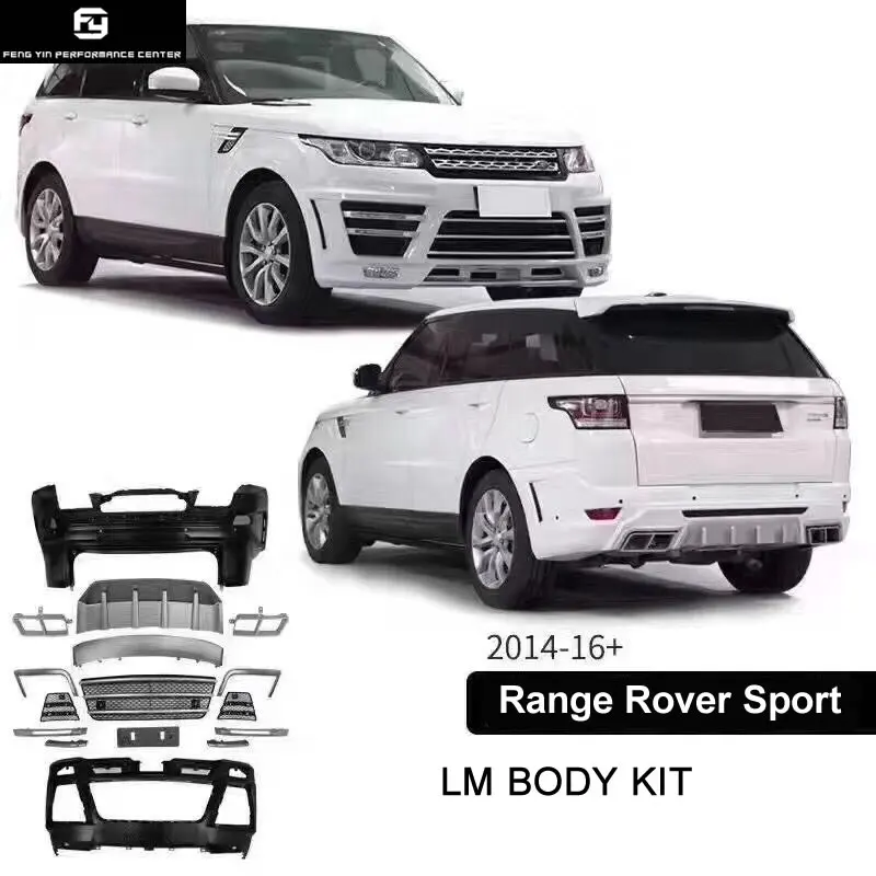 

Car body kit FRP Unpainted front bumper Rear bumper for Range Rover Sport Lumma style 13-15