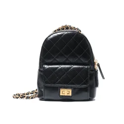 2019 Mujeres de la Moda Mini Bolsillo Mochilas Mochila Bolsas de Viaje Bolsa de Hombro Negro Beige Diamante Celosía Cadenas de Cuero de Vaca 2019 Mujeres de la Moda Mini Bolsillo Mochilas Mochila Bolsas de Viaje Bolsa de Hombro Negro Beige Diamante Celosía Cadenas de Cuero de Vaca
