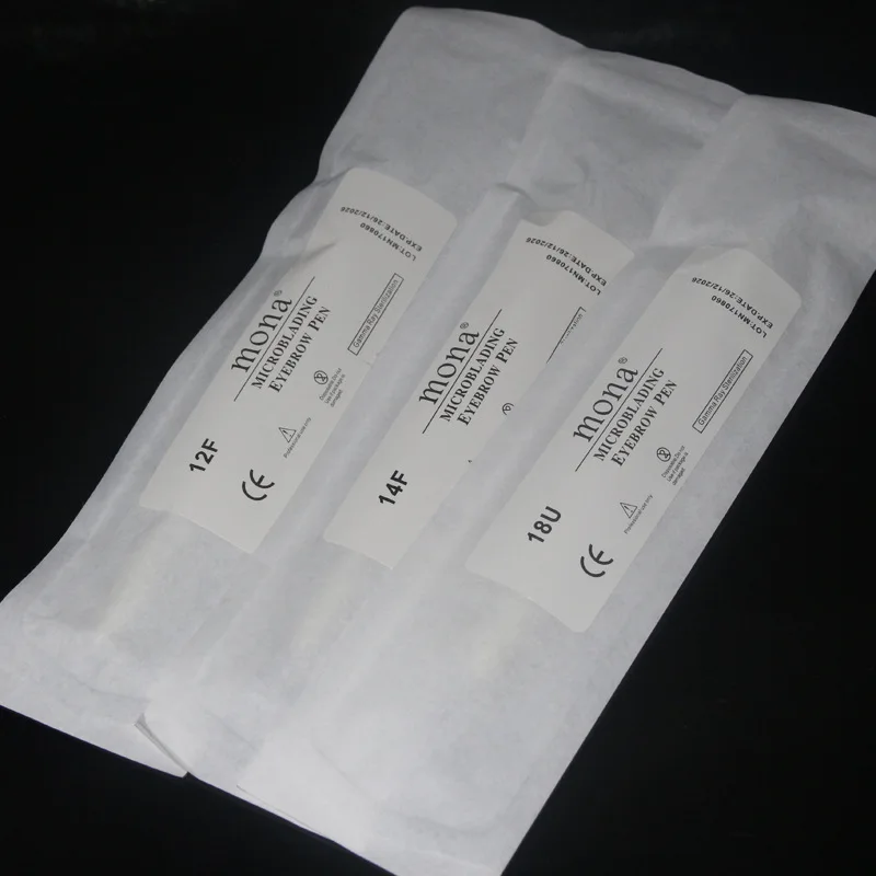 30 pces esterilizaram microblading descartável caneta manual
