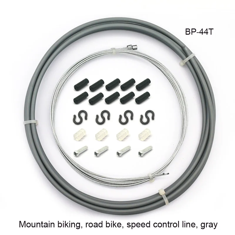 MTB велосипедная трубка тормозной магистрали комплекты 5 мм горный тормоз для дорожного велосипеда кабель 4 мм переключения передач переключатель велосипедный переключатель тормозной кабель - Цвет: BP44T grey