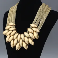 Silver steampunk jewelry big chunky necklaces K-pop hippie chic plastic gold thick chain maxi necklace vintage women accessories