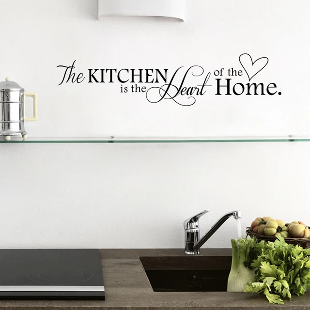 The Kitchen Is Heart Of Home Quotes And Sayings Wall Decals The Kitchen Is Heart Of Home Quotes And Sayings Wall Decals Dining Room Removable Stickers Murals