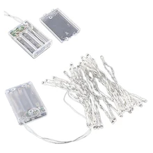 2m 20 LED Battery Operated Christmas Wedding Fairy String Lights,Blue