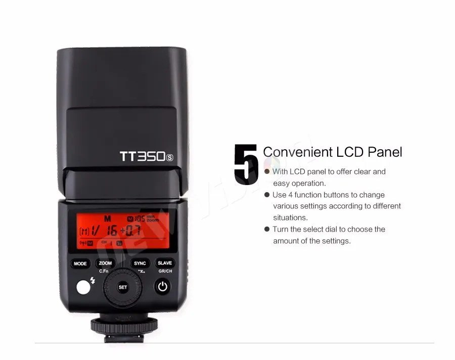 Godox Mini Speedlite TT350S камера Вспышка ttl HSS GN36 для sony беззеркальная DSLR камера A7 A6000 A6500