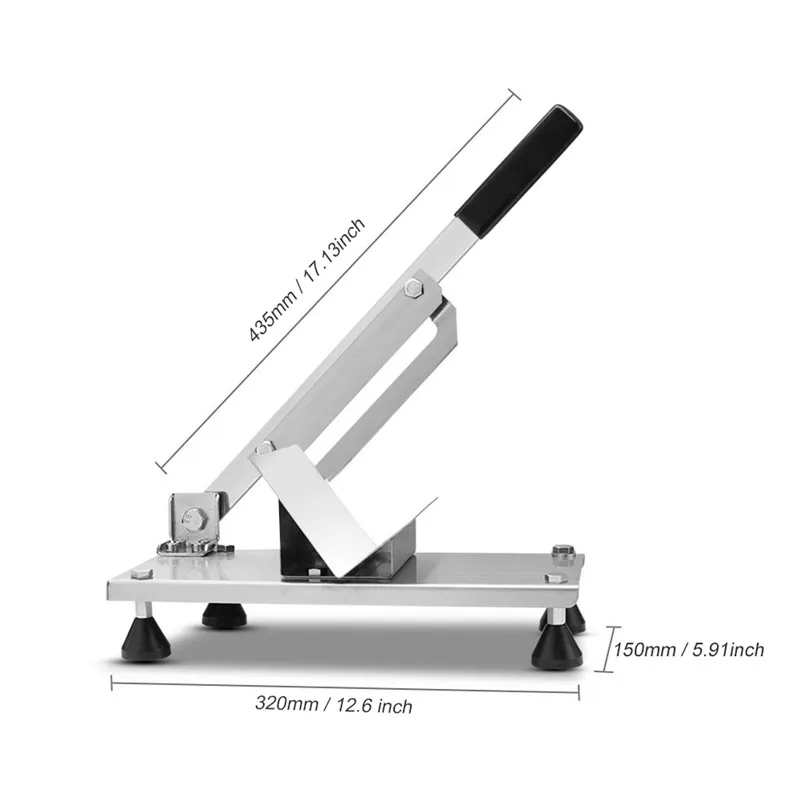 Meat Slicer Manual Stainless Steel Handle Household Thickness Adjustable Beef Mutton Sheet Bacon Vegetable Fruit Slicing Machine Home Kitchen (6)