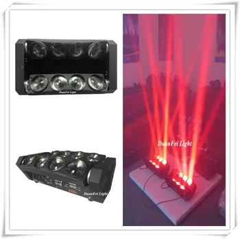 

10 pieces dj led lighting moving head spider led beam 8x10W 4in1 rgbw led beam light spider moving head music activated lights