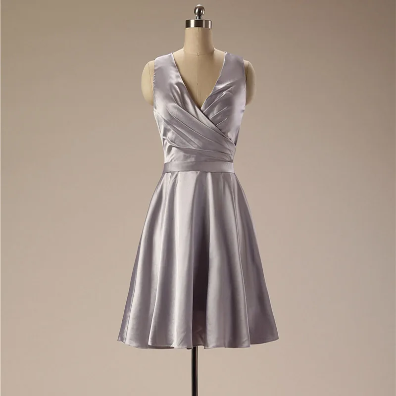 Новое поступление V образным вырезом Короткие коктейльные платья 2021 Vestido de festa curto