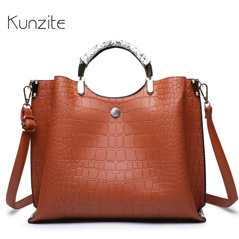 

Luxury Alligator Pattern Handbags Bags for Women 2019 Famous Brands Top-Handle Tote Bags Fashion Designer Messenger Shoulder Bag
