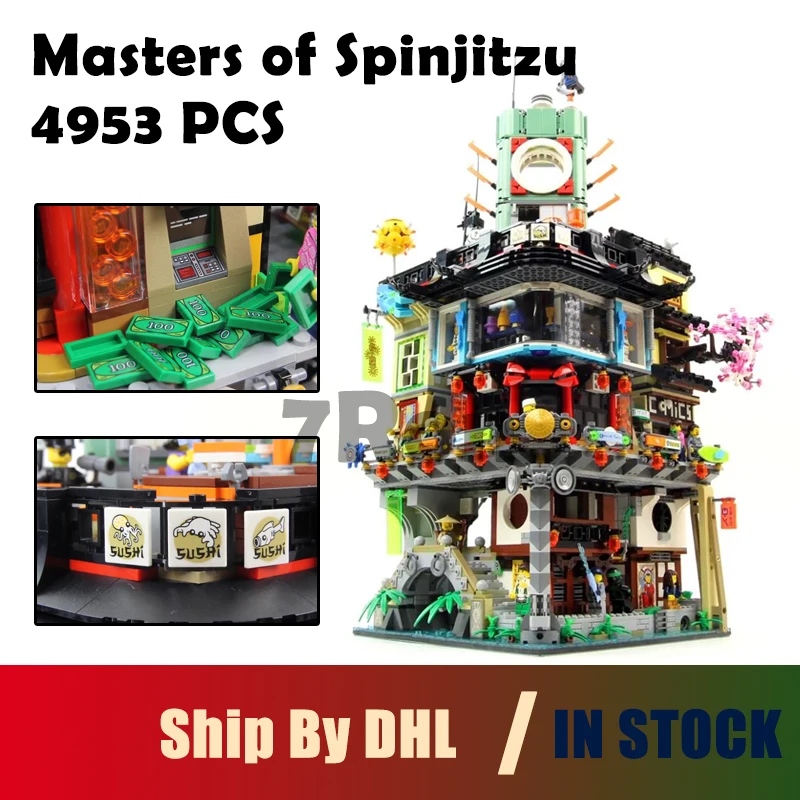 

Model Building 06066 4953pcs Ninjago City Masters of Spinjitzu Toys hobbies Blocks Bricks Compatible with lego 70620 gift