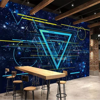 

Customize Any Size Mural Wallpaper Modern Sci-fi Creative Starry Universe Cosmic Line Wall Covering KTV Bedroom Papel De Parede