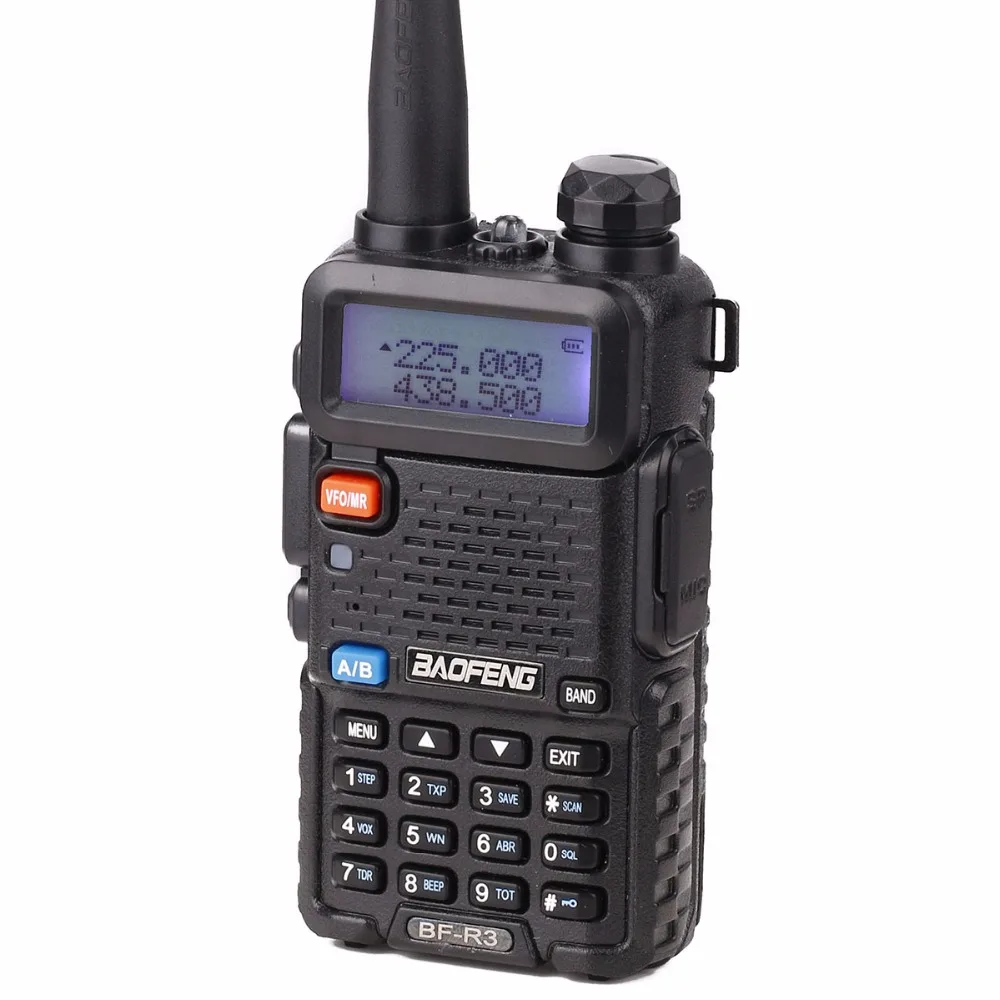 BaoFeng BF-R3 трехдиапазонное иди и болтай Walkie Talkie “иди и 136-174 МГц 220-260 МГц/400-520 МГц+ 2 antennatwo способ домашнее портативное Любительское радио в UV-5R