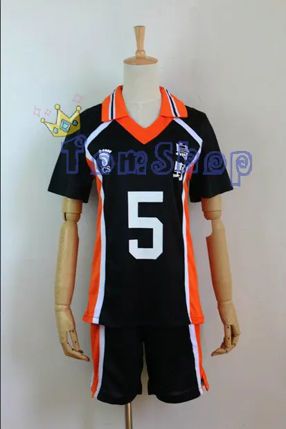 Аниме Haikyuu! Karasuno школьная форма #5 Tanaka Ryunosuke волейбольный костюм для косплея Джерси
