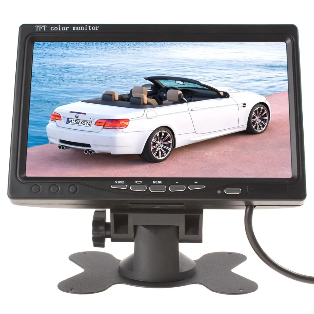 7 дюйм настольный монитор LCD 2ch видео вход DC 12 V возврата подголовника|Мониторы| |