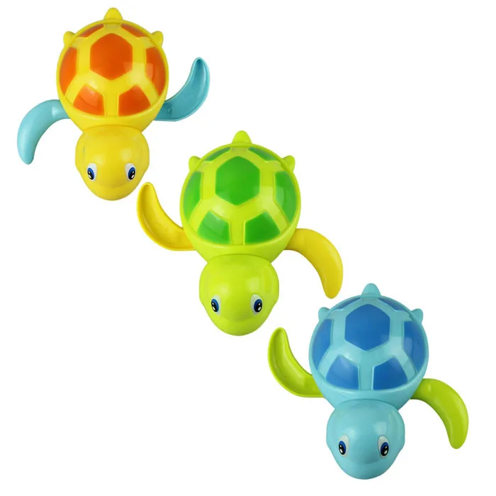 Горячие новорожденные младенцы плавать черепаха раненный цепь маленькие животные ванны Классические игрушки подарок Dec05