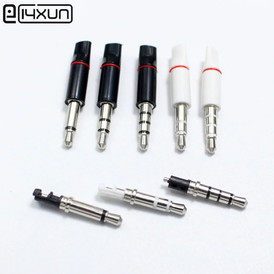 2pcs 3.5mm Mono Stereo Headset Plug 2 3 4 pole 3.5 Audio Plugs Adaptor Connector for Earphone ect White Black-in Connectors from Lights & Lighting on ...