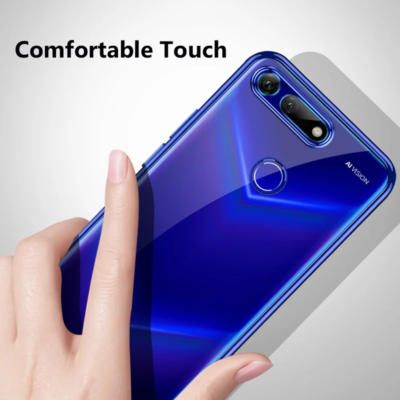 Чехол MUCHI для Huawei Honor View 20 Роскошный прозрачный мягкий чехол накладка с лазерным