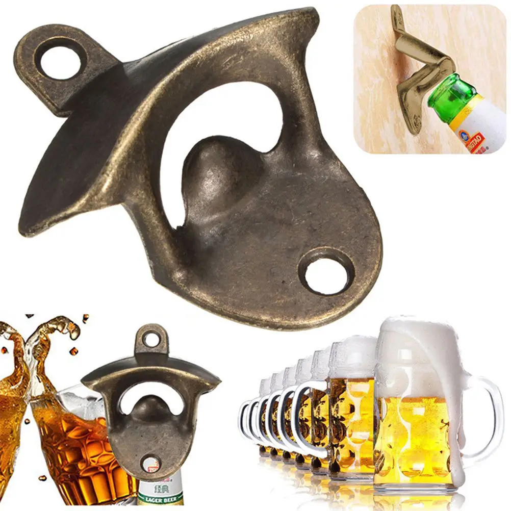 Барные инструменты винтажная бронзовая настенная открывалка вино пиво содовая стеклянная крышка открывалка для бутылок кухонный бар подарок