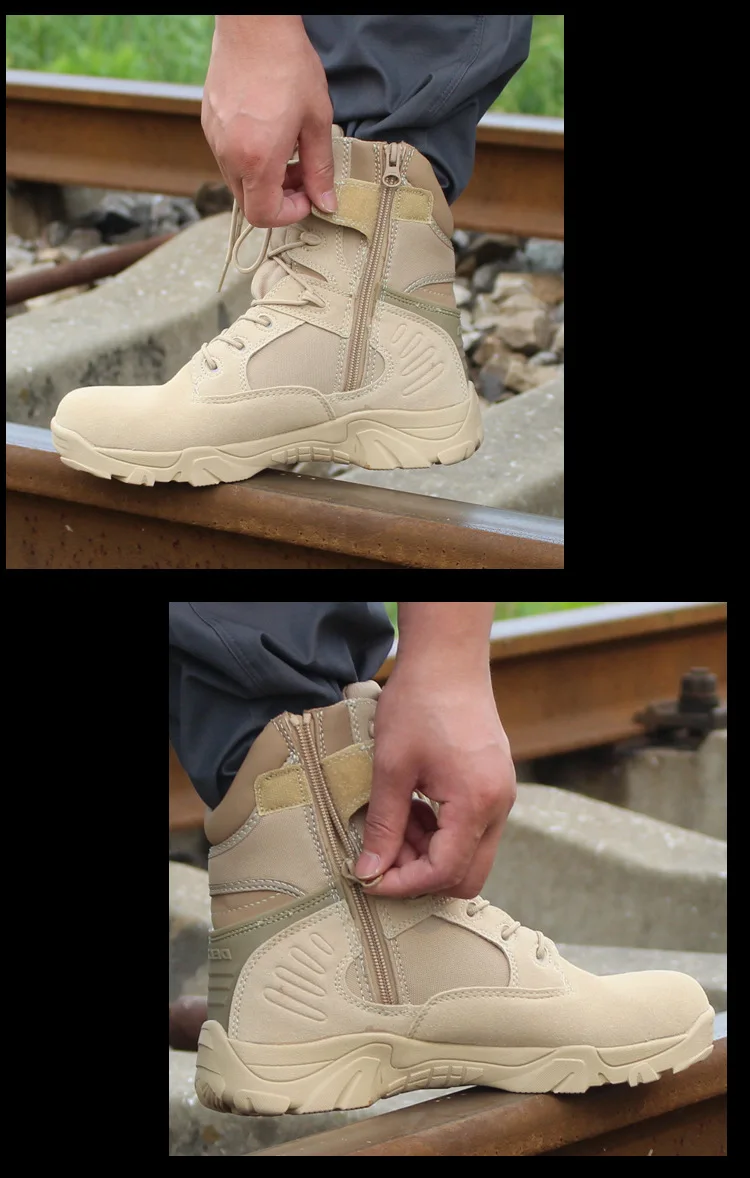 Высокие армейские ботинки военный фанат спецназ кожа уличные пустынные Тактические Сапоги мужские военные ботинки обувь