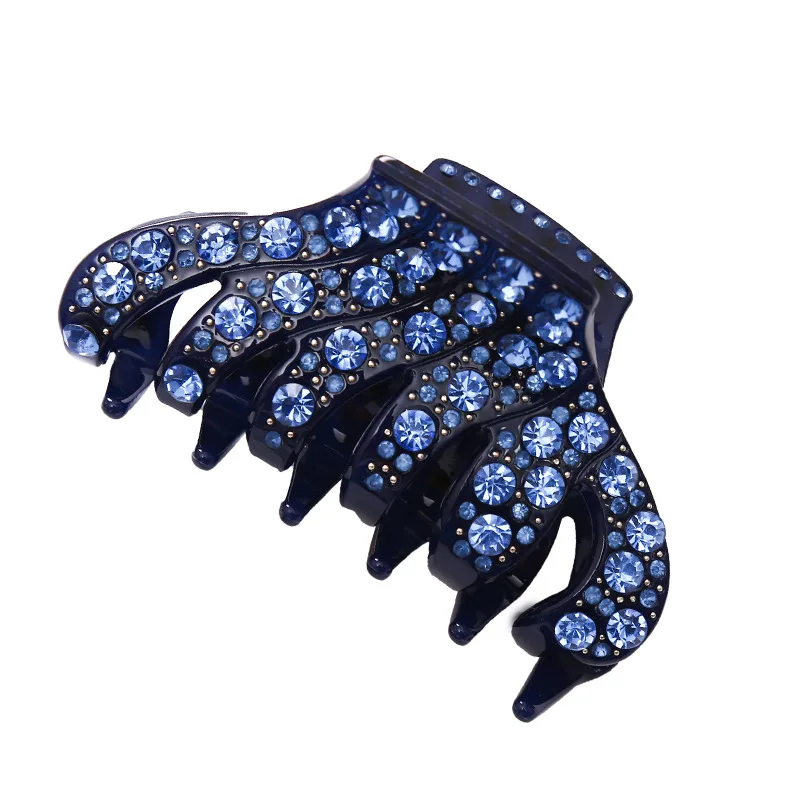 High Quality Full Rhinestone Lady Hair Claws Pins And Clips Acetate Crab For Thick Long Jewelry Accessory for Women | Украшения и