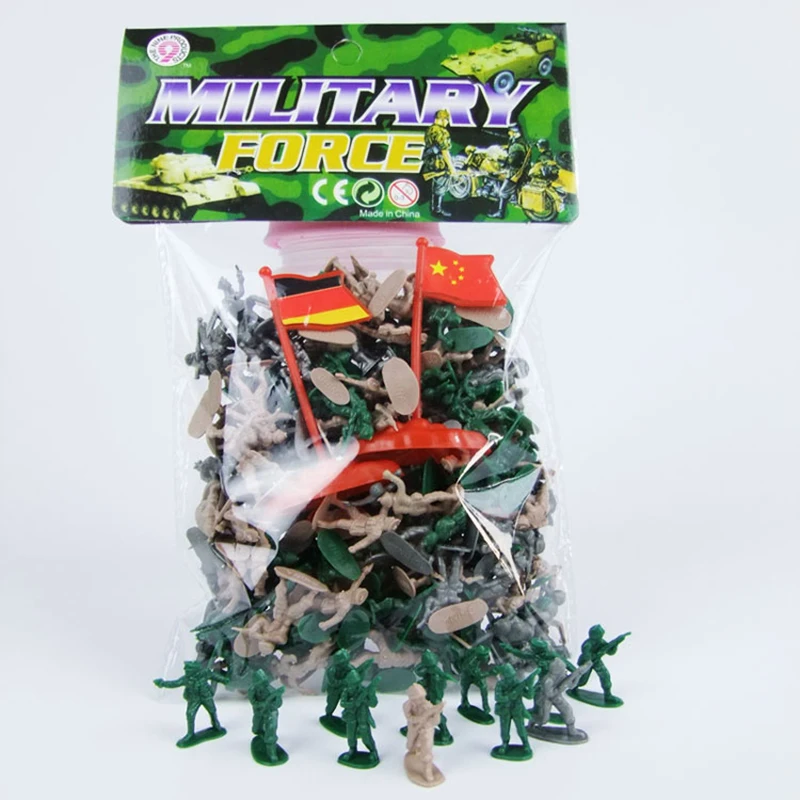 

Scale 1:72 200pcs/set Mini 2cm-2.5cm Grey/Green/Apricot World War II Soldier Model Military Force Action & Toy Figures A334