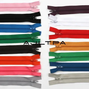 

100Pcs 18cm Nylon Zip Zippers For Skirt Pants Lace Zipper Closure DIY For Sewing Fastener Clothing Sewing Accessories