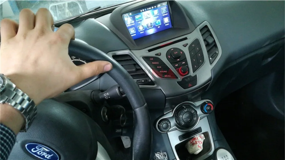 Clearance ZWNAV Android 9.0 Car GPS Navigation 2 Din DVD Player For Ford Fiesta 2012 2013 2014 2015 2016 Multimedia Radio 8 Inch 4