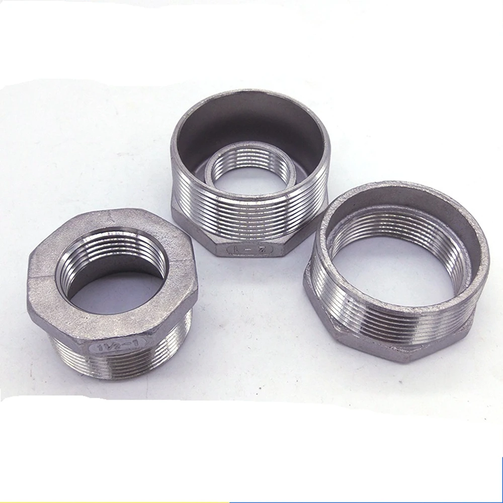 Female Threaded Reducer Bushing Pipe Fitting SS 304 BSPin Pipe