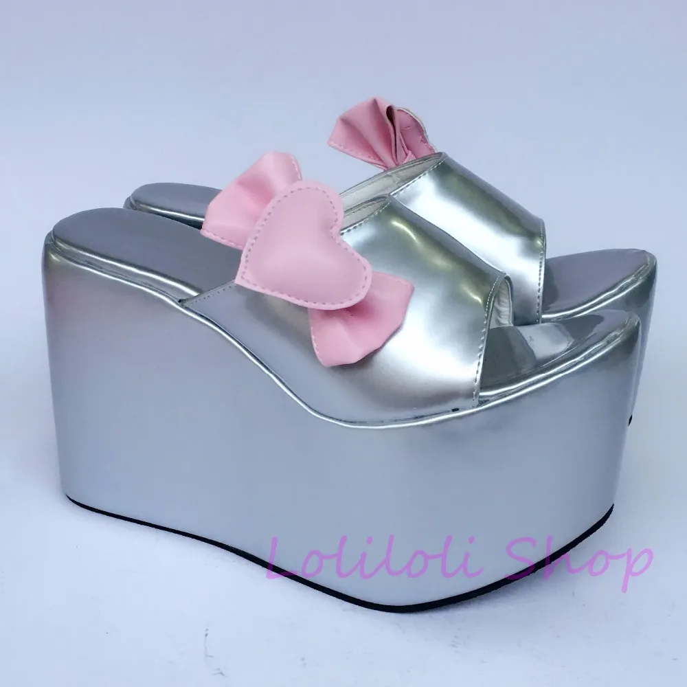 Милые туфли принцессы в стиле Лолиты; loliloli yoyo; японский дизайн; обувь на заказ; большие размеры; Цвет серебристый, розовый; высокие сапоги с б... Милые туфли принцессы в стиле Лолиты; loliloli yoyo; японский дизайн; обувь на заказ; большие размеры; Цвет серебристый, розовый; высокие сапоги с б...
