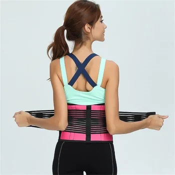 

2018 Neoprene Sweat Slim Belt Unisex Back Pain Relive Fitness Belt Waist Protect Pink Orange Blue Green Color S-2XL