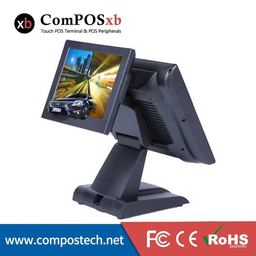 Двойной экран точка продажи Ресторан POS система супермаркет магазин Epos все в