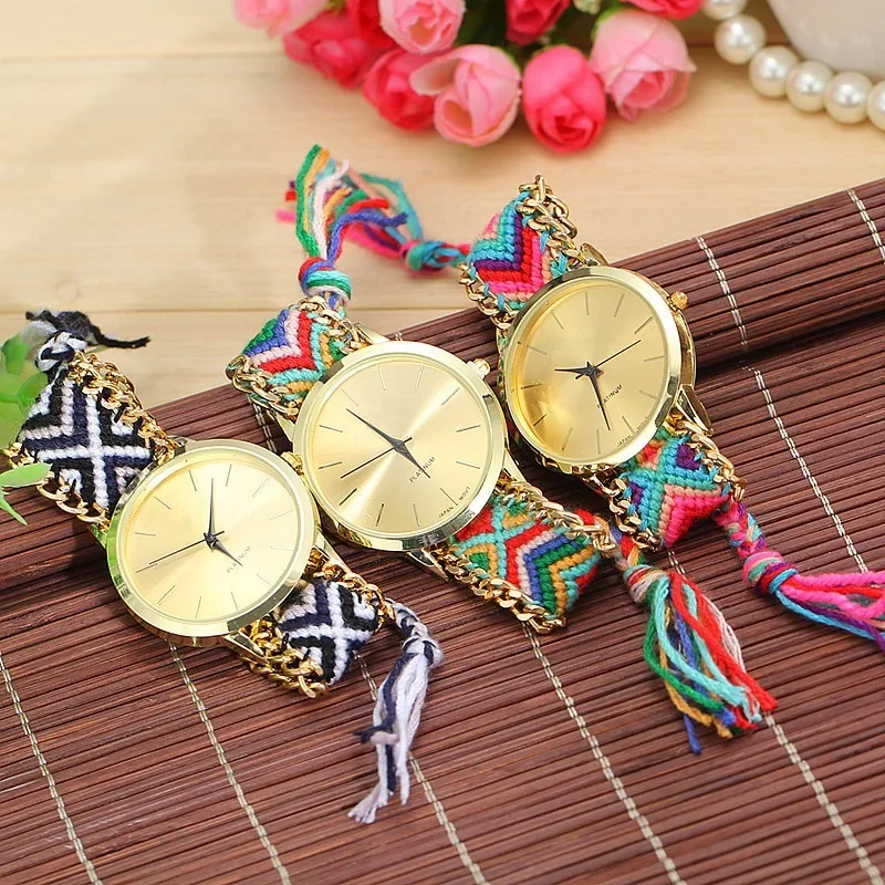 Dropshipping Handmade Braided Friendship Bracelet Watch Rope Watch Fashion Casual Women Quartz Watches Relogio Feminino Dropshipping Handmade Braided Friendship Bracelet Watch Rope Watch Fashion Casual Women Quartz Watches Relogio Feminino