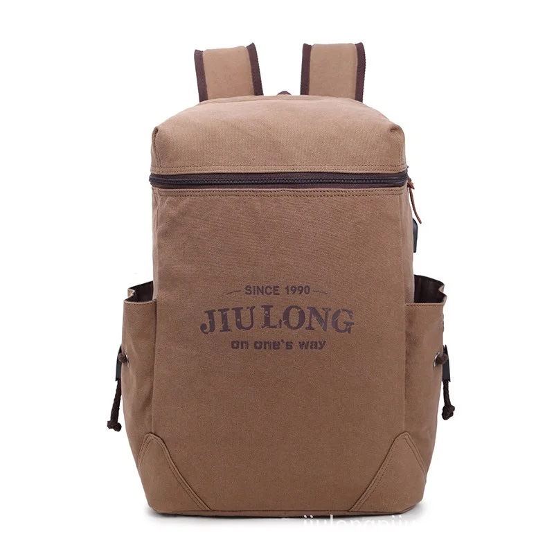 

Fashion Men's Travel Backpack Canvas Back Pack Book Bag Mochila Bookbag USB Kanken Backpack