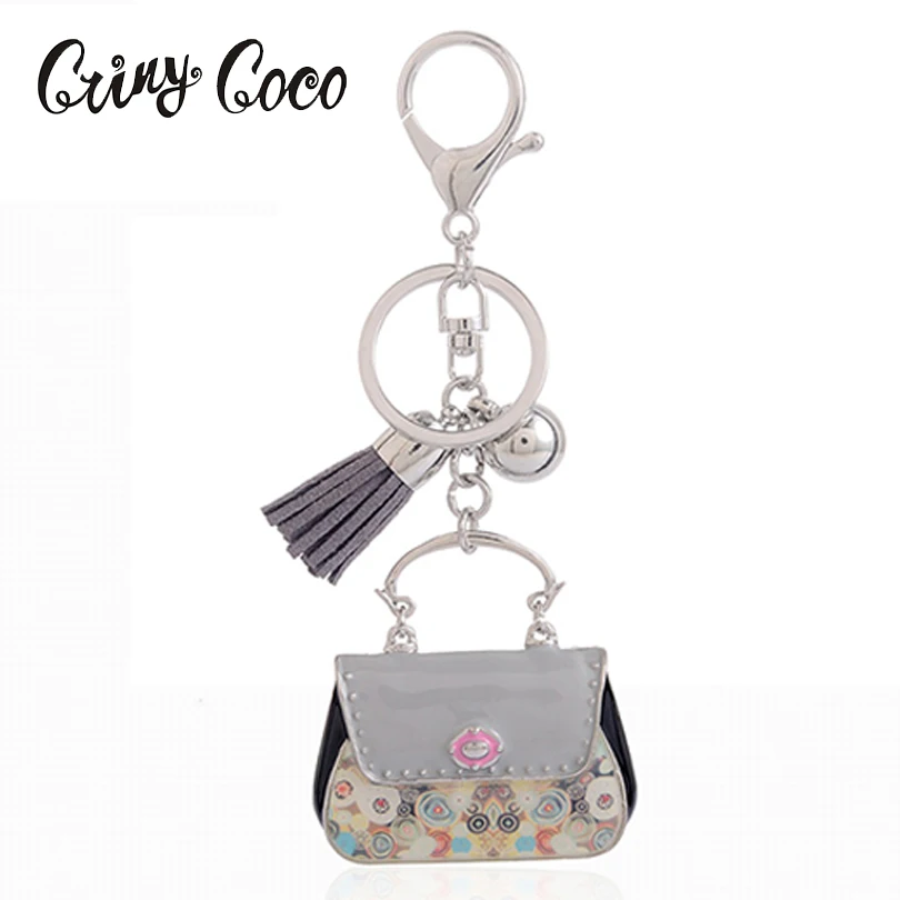 

D&Rui Jewelry Trendy Enamel Zinc Alloy Key Chains for Women&Girl Bag Keychain Charm Cute Metal Bag Pendant Womens Jewellery
