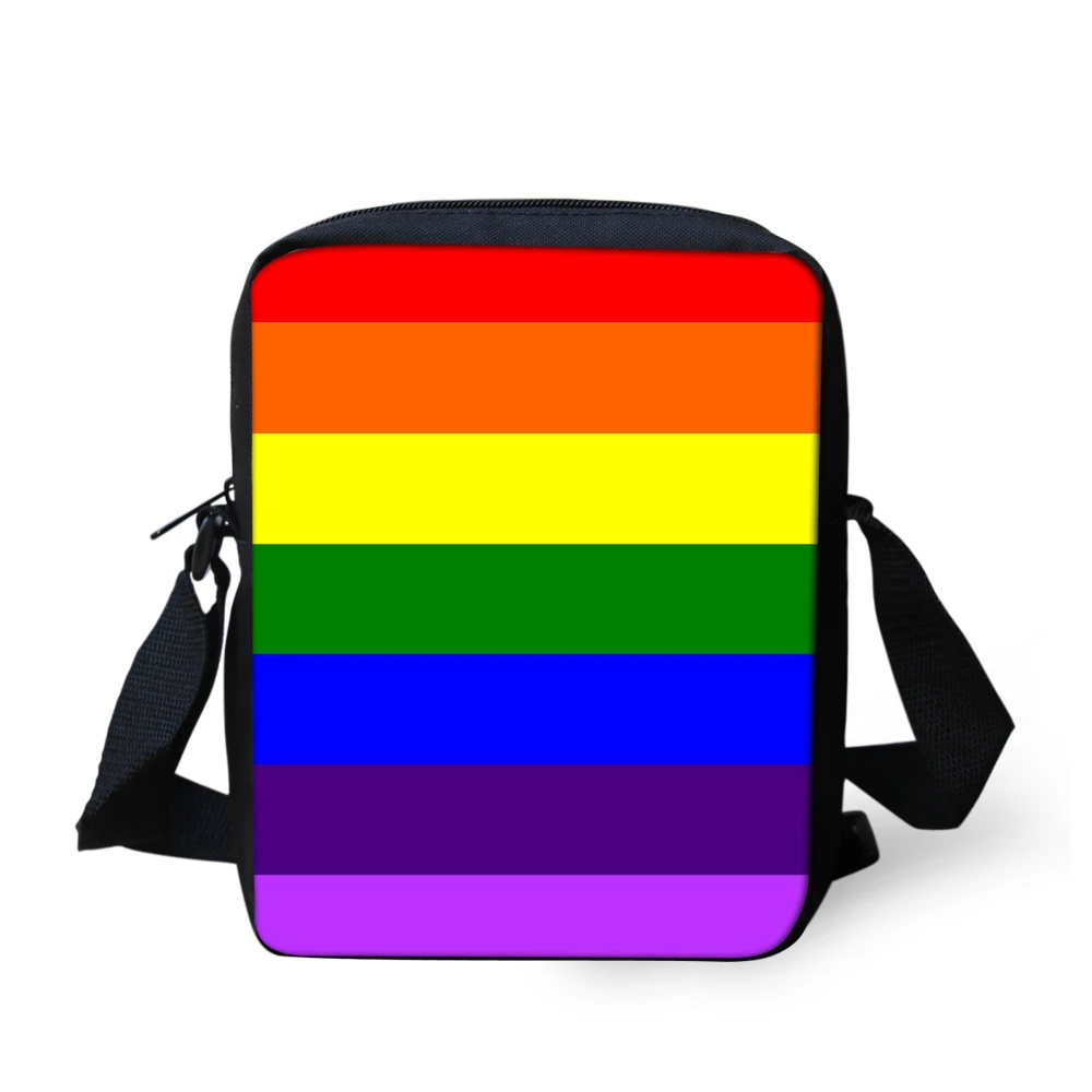 FORUDESIGNS/мини-сумка-мессенджер для девочек, Радужный разноцветный узор, женская маленькая сумка на плечо, регулируемый ремень, Женская легкая сумка через плечо - Цвет: XD746E