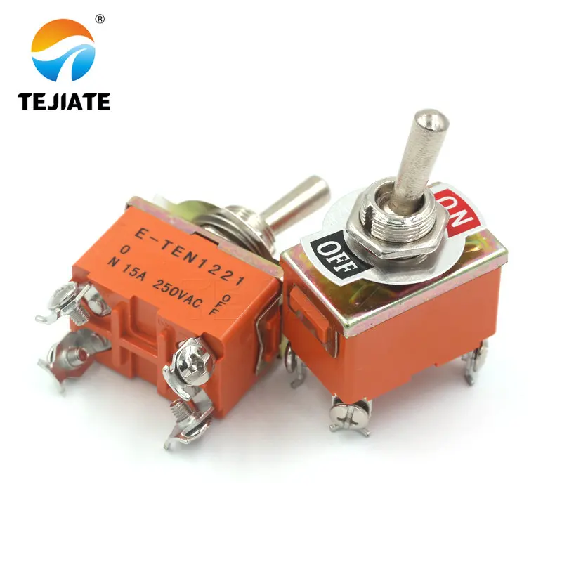 

E-TEN1221 4-Pin SPST 2 Terminal G108 ON-OFF 15A 250V Toggle Switch Good Quality