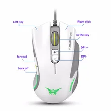 High End 4800 DPI Wired Gaming Mouse Mice 7 Buttons Design 6 Breathing LED Colors Adjustable DPI High Precision for Gamer PC MAC