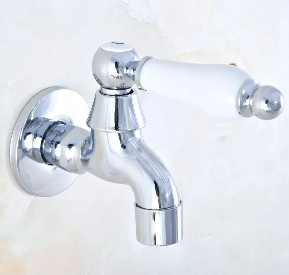 

Polished Chrome Outdoor Faucet Garden Water Tap / Mop Pool Faucet / Laundry Sink Cold Water Tap Bidcock Faucet Bav155