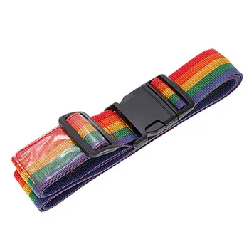 

COSW 2pcs Color Travel Adjustable Luggage Strap w Luggage ID Tag